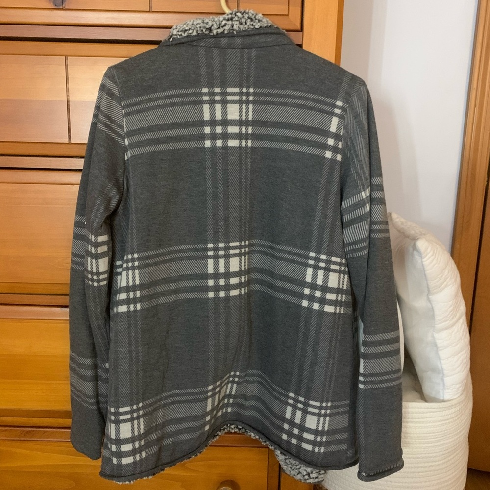 Thread & Supply Drape Open Front Sherpa Cardigan - image 3